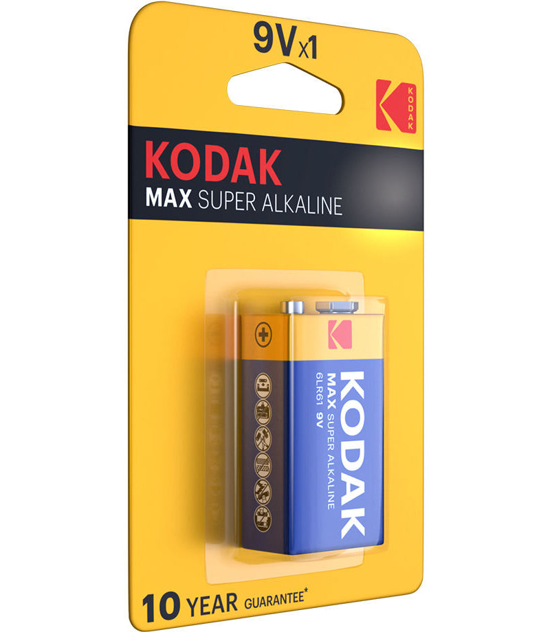 Μπαταρία Kodak Max Super Alkaline, 6LR61 (9V)