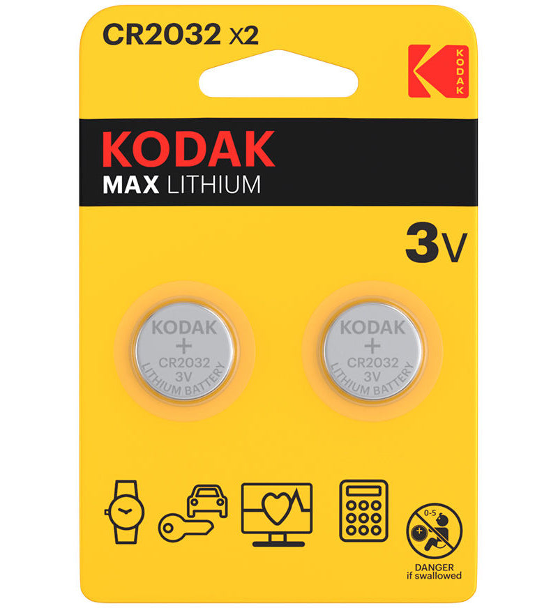 Kodak Max Battery, CR2032, Set of 2 pieces
