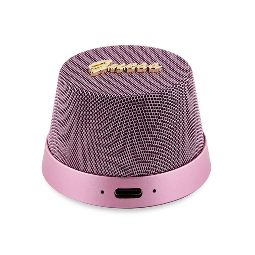 Φορητό Ηχείο Bluetooth Guess Stand Magnetic Script Metal, 3W, Ροζ
