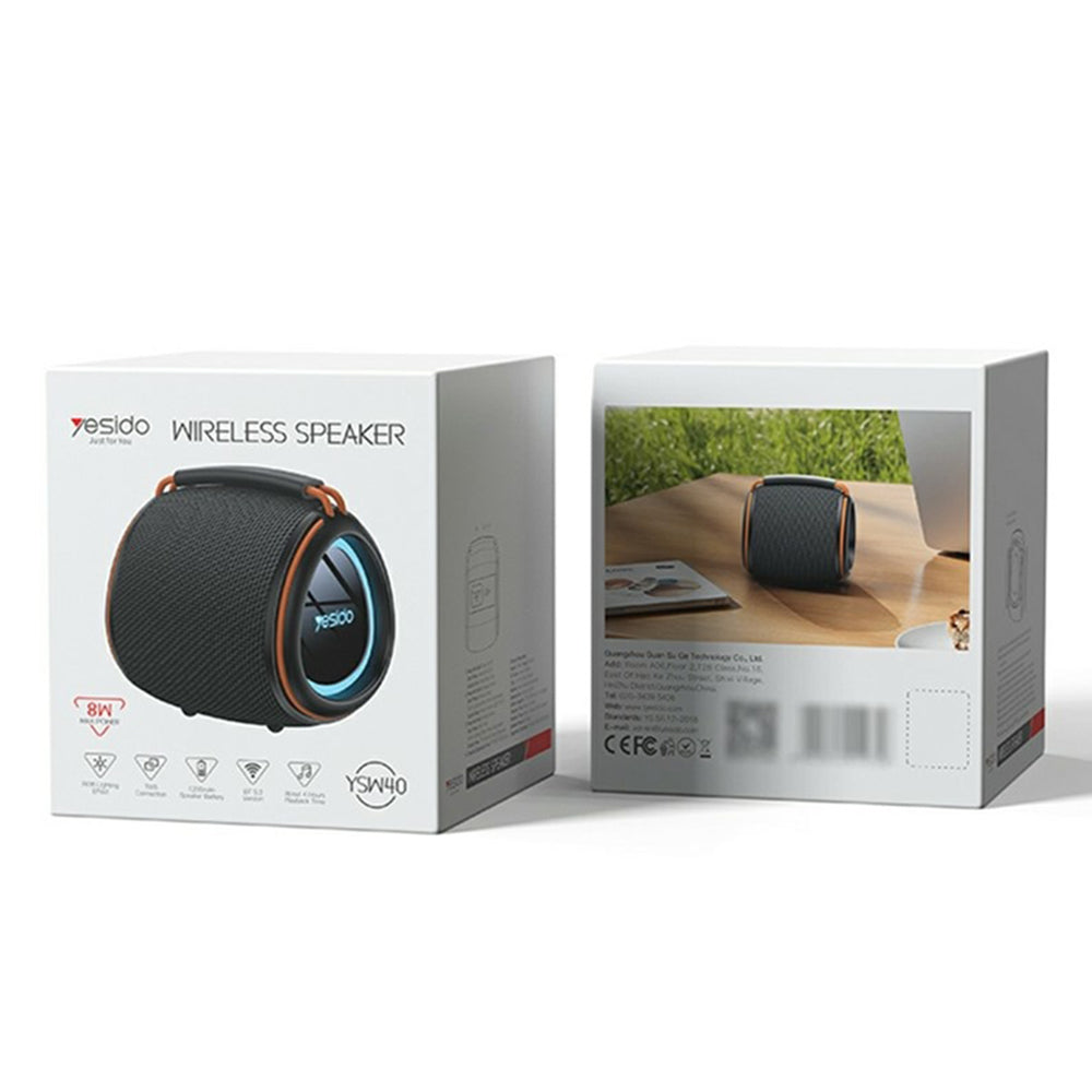 Φορητό Ηχείο Bluetooth Yesido YSW40, 8W, RGB, Μαύρο