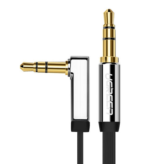 Καλώδιο ήχου 3.5mm - 3.5mm UGREEN AV112 γωνιακό, 1m, μαύρο