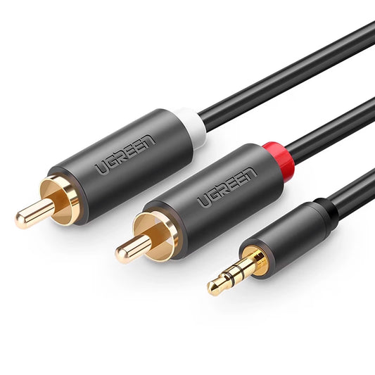 Καλώδιο ήχου 3.5mm - 2 x RCA UGREEN AV102, 2m, Μαύρο
