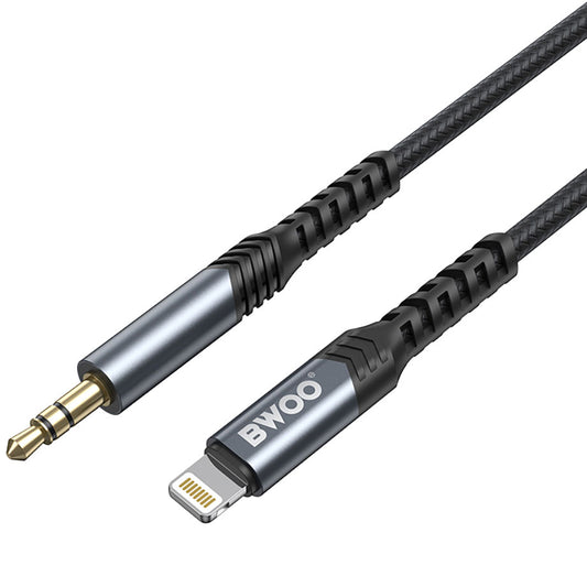 Καλώδιο ήχου Lightning - 3.5mm BWOO BO-AUX068, 1.2m, Μαύρο