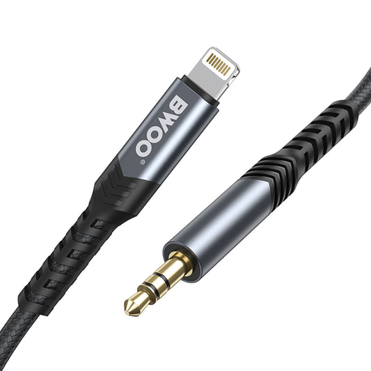 Καλώδιο ήχου Lightning - 3.5mm BWOO BO-AUX068, 1.2m, Μαύρο