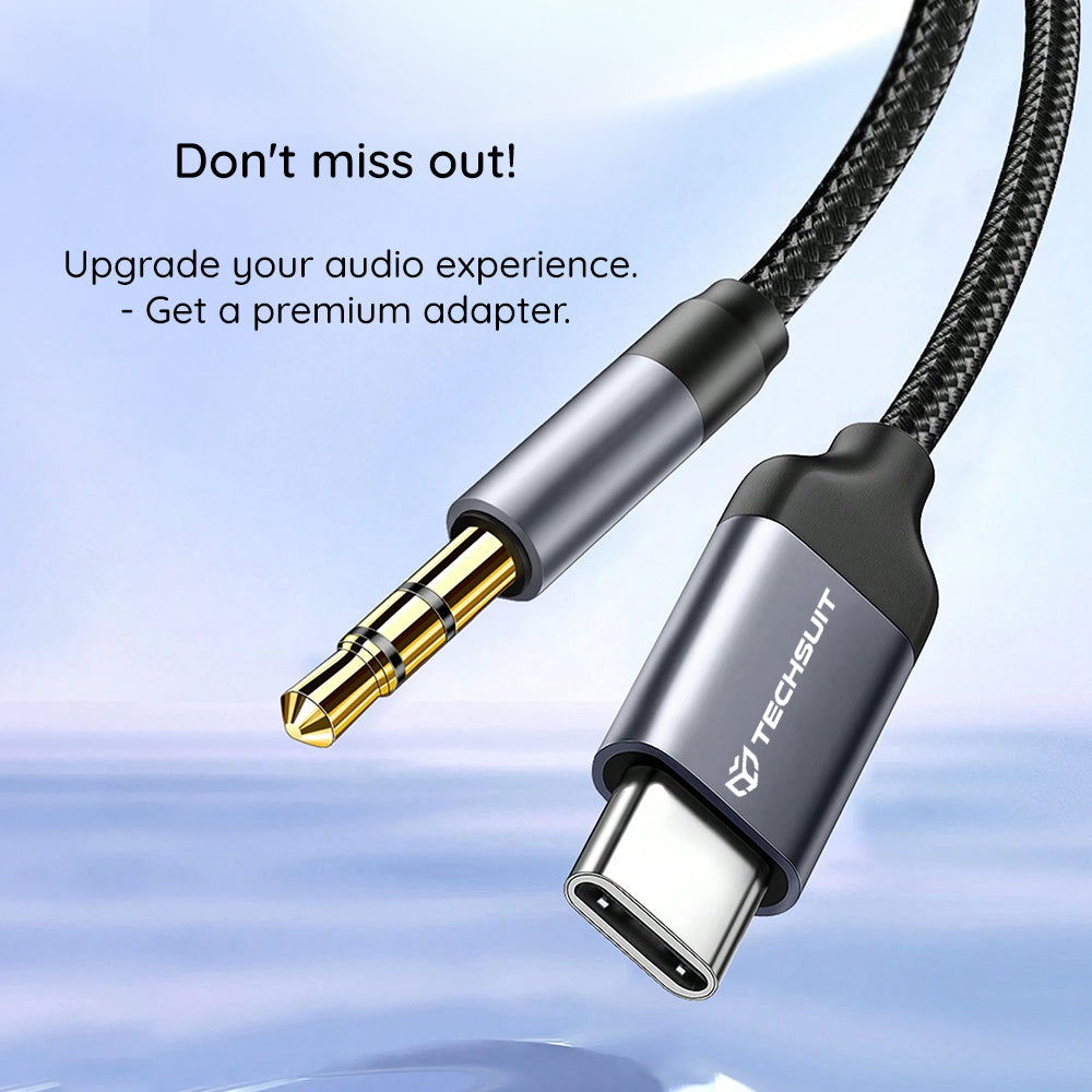 Καλώδιο Ήχου USB-C - 3.5mm Techsuit AC11 FuseXound, 0.5m, Γκρι