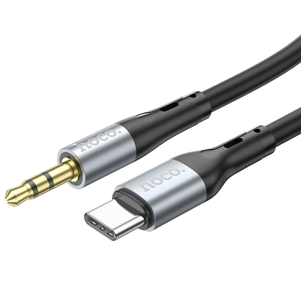 Καλώδιο Ήχου USB-C - 3.5mm HOCO UPA22, 1m, Μαύρο