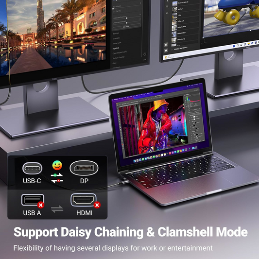 Καλώδιο Ήχου και Βίντεο USB-C - DisplayPort UGREEN CM556 (25157), 1μ, Γκρι