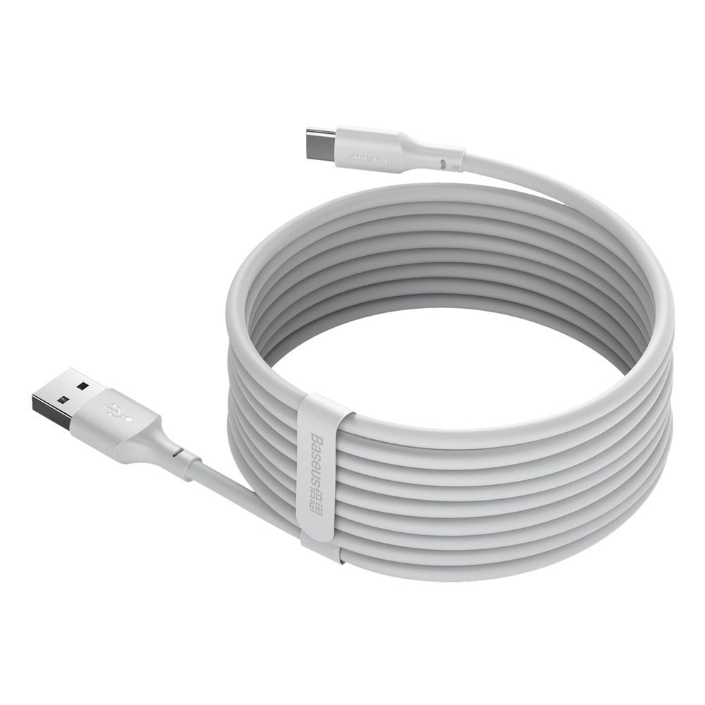 Καλώδιο Δεδομένων και Φόρτισης USB-A - USB-C Baseus, 40W, 1.5m, Σετ 2 τεμαχίων, Λευκό TZCATZJ-02