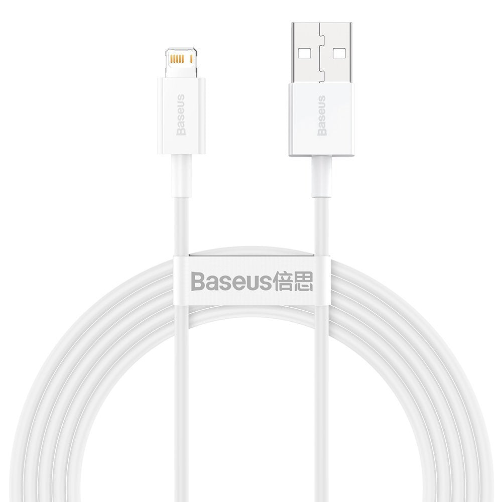 Καλώδιο δεδομένων και φόρτισης USB-A - Lightning Baseus Superior Series, 20W, 2m, λευκό CALYS-C02
