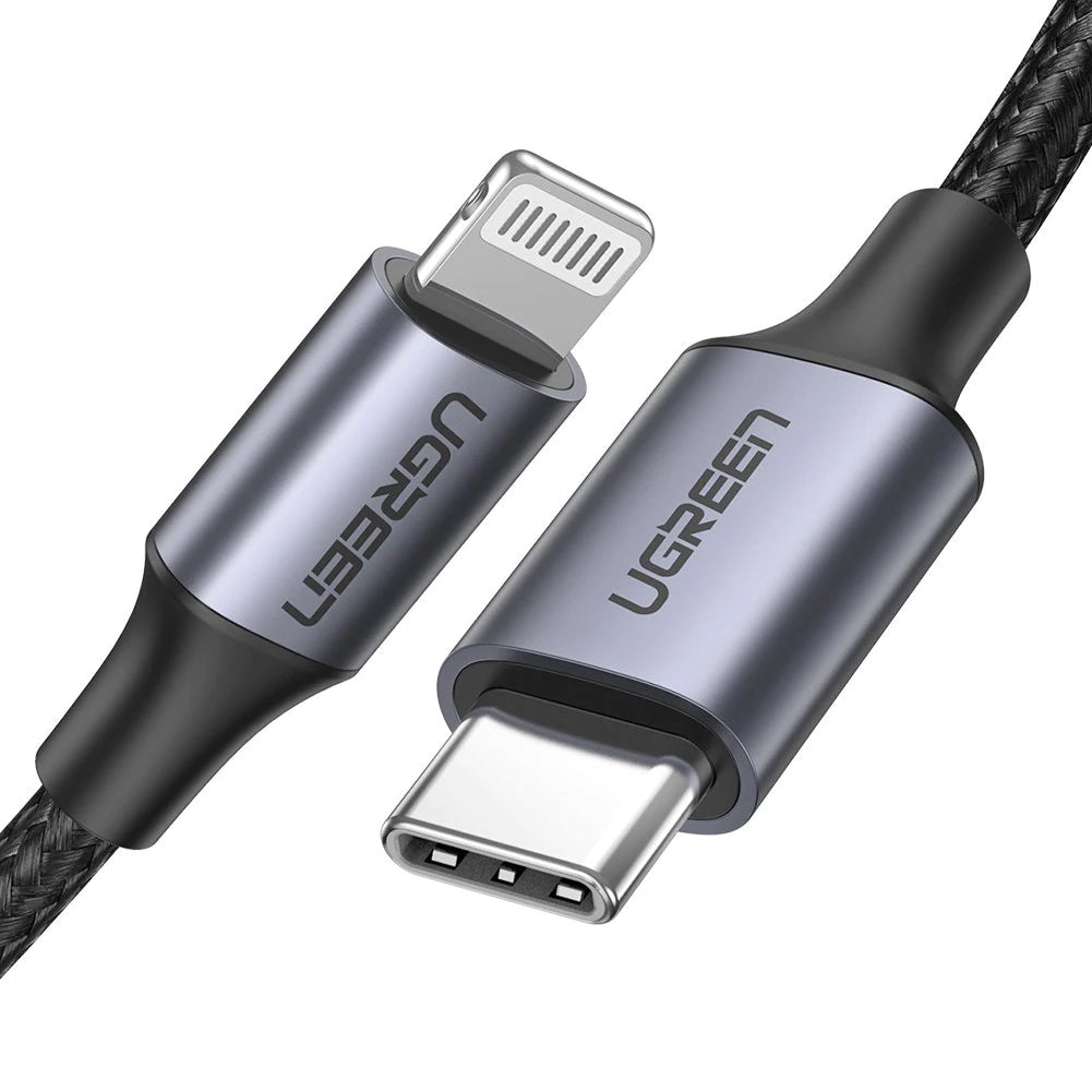 Καλώδιο Δεδομένων και Φόρτισης USB-C - Lightning UGREEN US304, 20W, 1m, Μαύρο