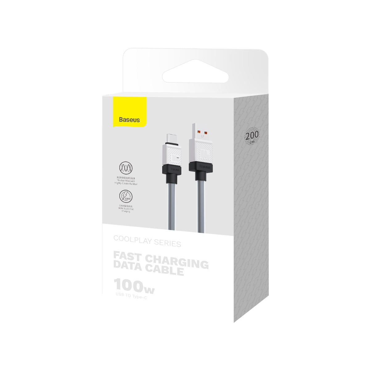 Καλώδιο Δεδομένων και Φόρτισης USB-A - USB-C Baseus CoolPlay, 100W, 2m, Μαύρο CAKW000701