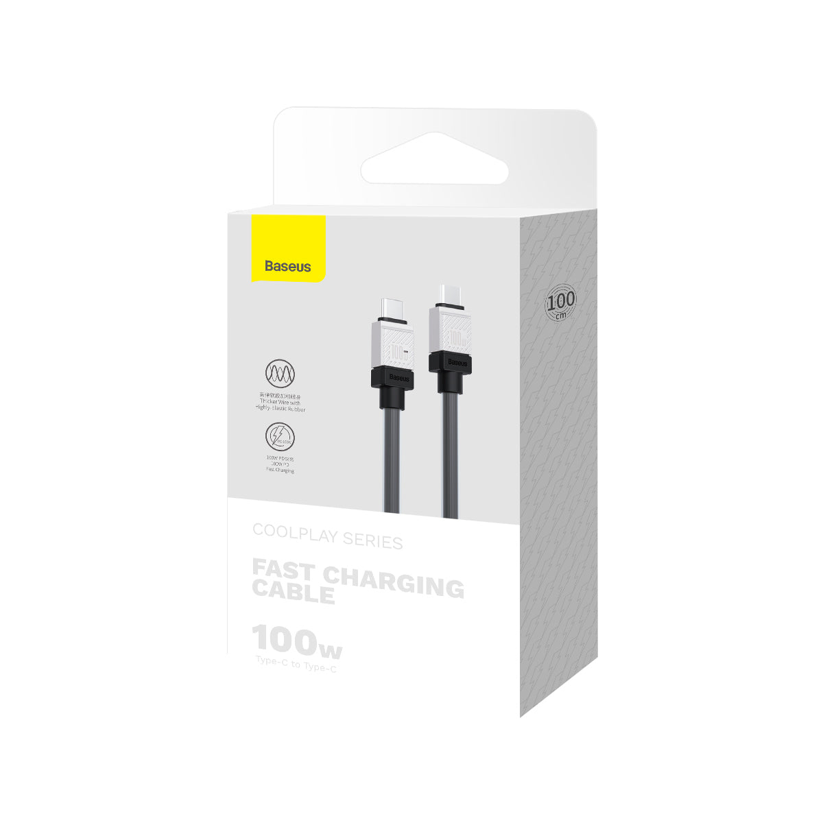 Καλώδιο Δεδομένων και Φόρτισης USB-C - USB-C Baseus CoolPlay, 100W, 1m, Μαύρο CAKW000201