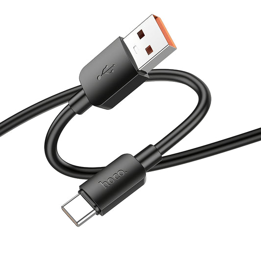 Καλώδιο δεδομένων και φόρτισης USB-A - USB-C HOCO X96, 100W, 1m, Μαύρο