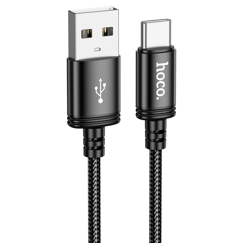 Καλώδιο Δεδομένων και Φόρτισης USB-A - USB-C HOCO X91, 18W, 3m, Μαύρο
