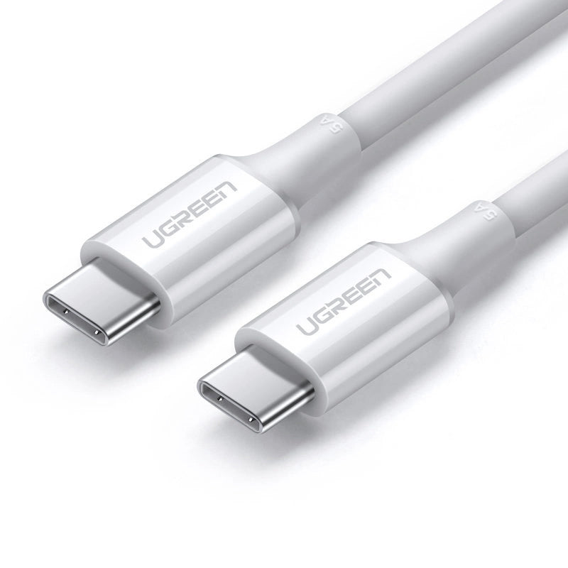 Καλώδιο δεδομένων και φόρτισης USB-C - USB-C UGREEN US300, 100W, 1m, λευκό
