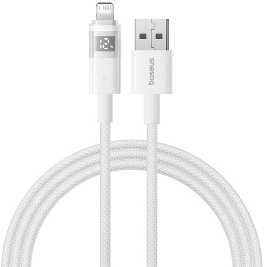 Καλώδιο Δεδομένων και Φόρτισης USB-A - Lightning Baseus Display 2, 18W, 1m, Λευκό P10382700211-00