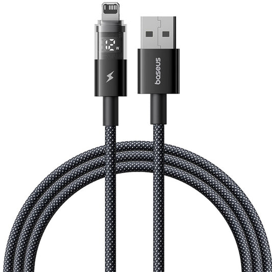 Καλώδιο Δεδομένων και Φόρτισης USB-A - Lightning Baseus Display 2, 18W, 1m, Μαύρο P10382700121-00