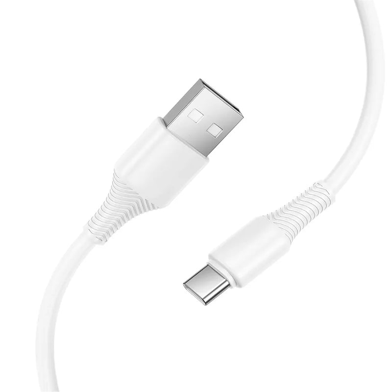 Καλώδιο Δεδομένων και Φόρτισης USB-A - USB-C HOCO X120, 60W, 1m, Λευκό