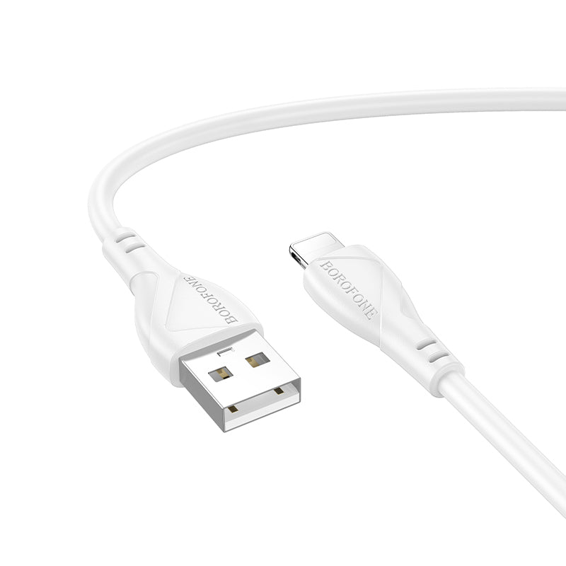 Καλώδιο Δεδομένων και Φόρτισης USB-A - Lightning Borofone BX121 Energy, 18W, 1m, Λευκό