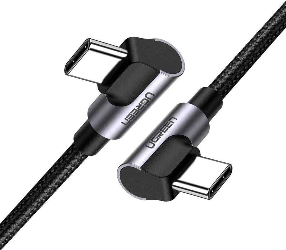 Καλώδιο Δεδομένων και Φόρτισης USB-C - USB-C UGREEN US323 Angled, 60W, 2m, Μαύρο