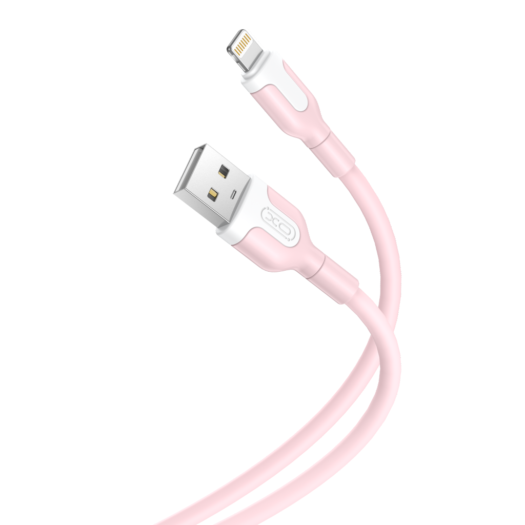 Καλώδιο Δεδομένων και Φόρτισης USB-A - Lightning XO Design NB212, 18W, 1m, Ροζ