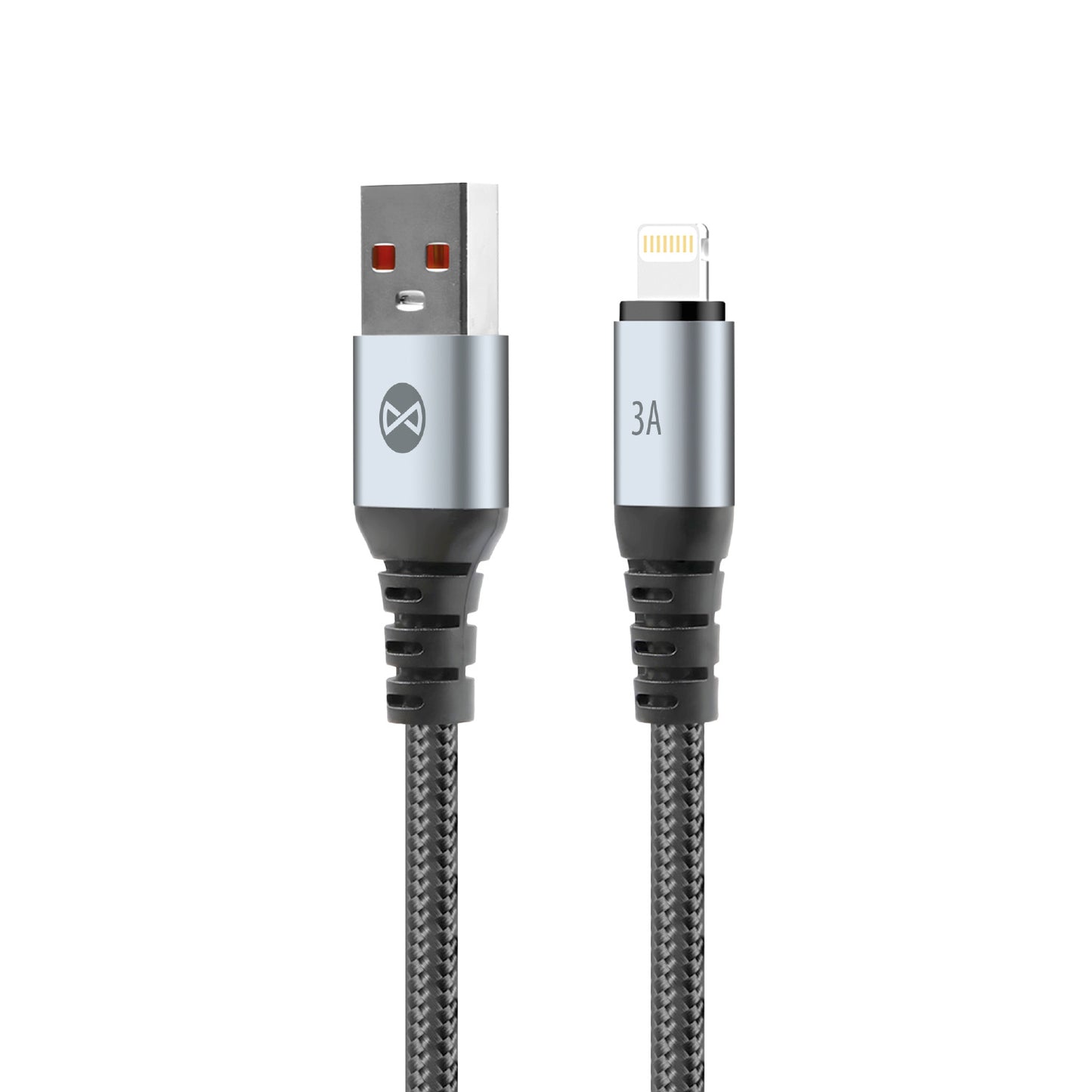 Καλώδιο Δεδομένων και Φόρτισης USB-A - Lightning Forever Braix, 18W, 1m, Μαύρο
