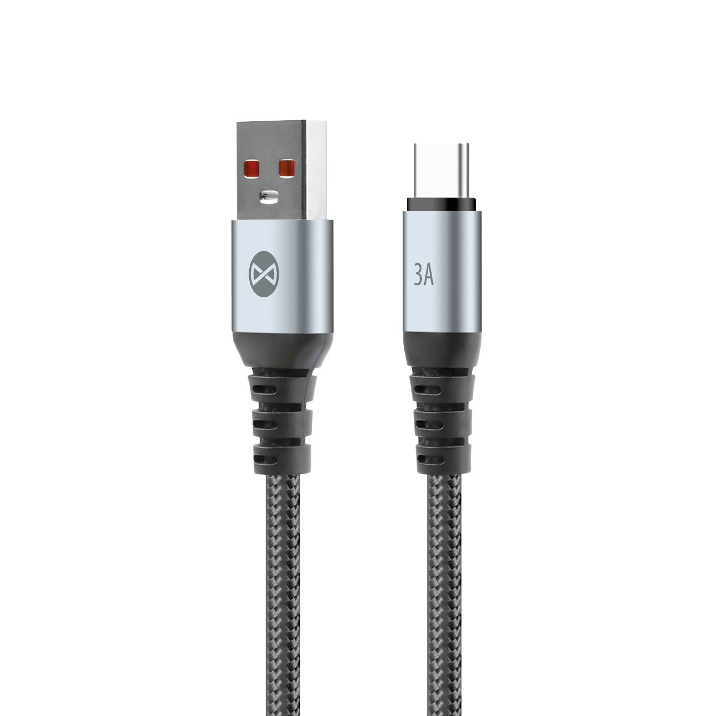 Καλώδιο Δεδομένων και Φόρτισης USB-A - USB-C Forever Braix, 18W, 1m, Μαύρο