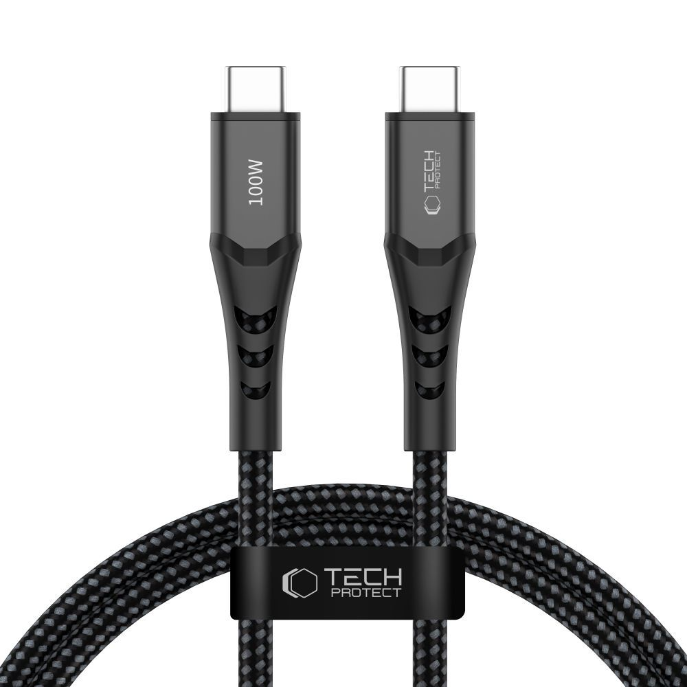 Καλώδιο Δεδομένων και Φόρτισης USB-C - USB-C Tech-Protect UB11T Ultraboost, 100W, 1m, Μαύρο