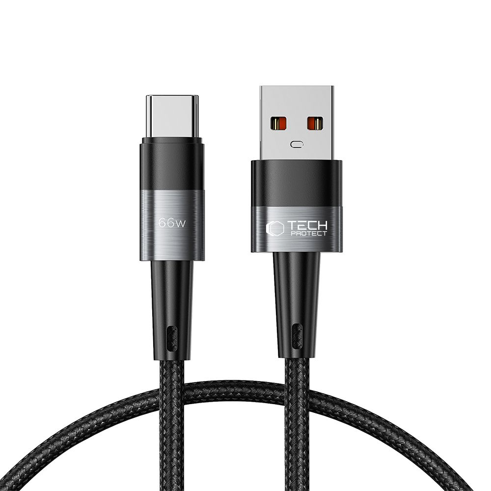 Καλώδιο Δεδομένων και Φόρτισης USB-A - USB-C Tech-Protect Ultraboost, 66W, 0.5m, Γκρι