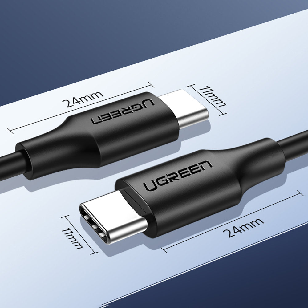Καλώδιο δεδομένων και φόρτισης USB-C - USB-C UGREEN US286, 60W, 2m, Μαύρο