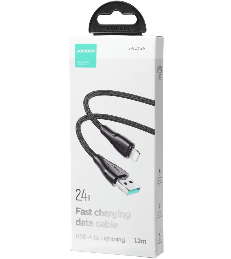 Καλώδιο Δεδομένων και Φόρτισης USB-A - Lightning Joyroom S-A11, 18W, 1.2m, Μαύρο