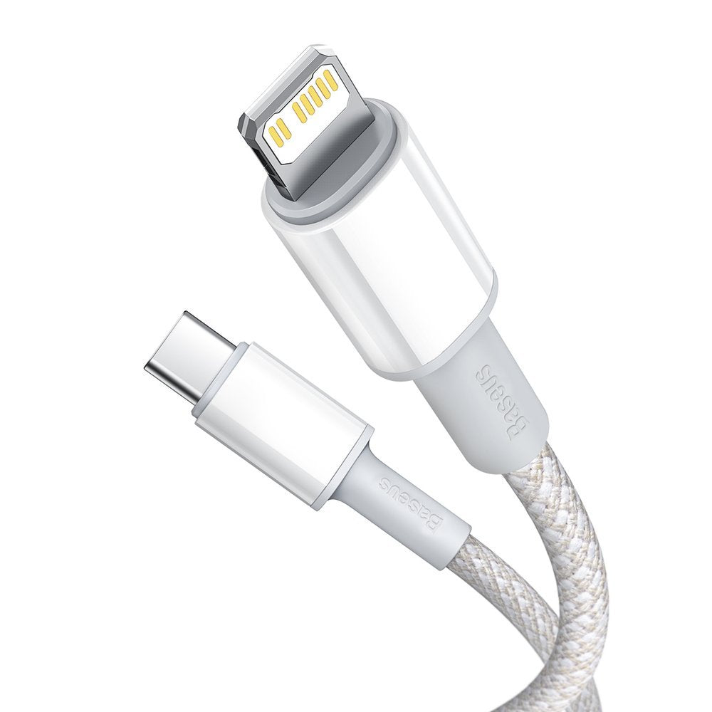 Καλώδιο Δεδομένων και Φόρτισης USB-C - Lightning Baseus High Density Braided, 20W, 1m, Λευκό CATLGD-02