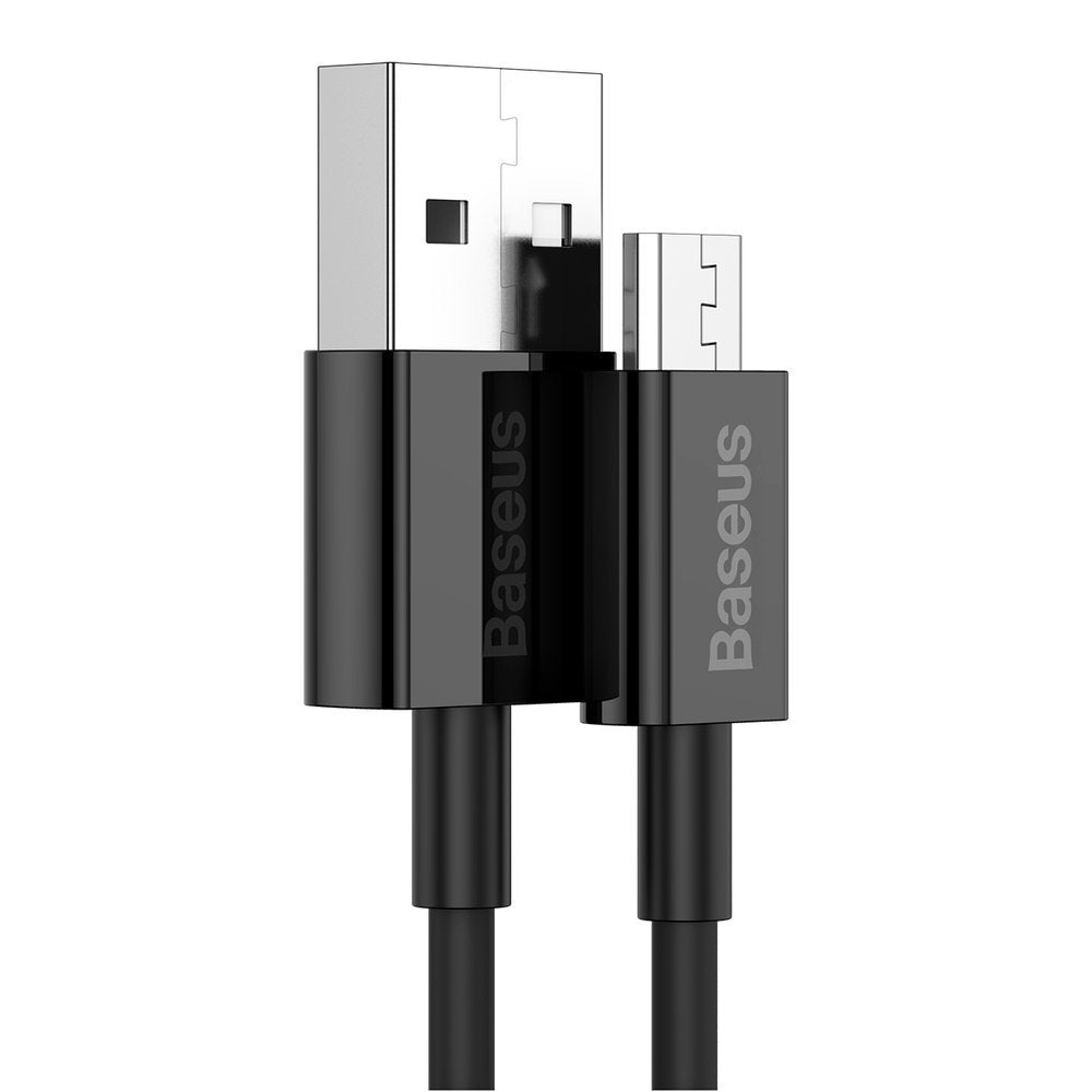 Καλώδιο Δεδομένων και Φόρτισης USB-A - microUSB Baseus Superior Series, 18W, 2m, Μαύρο CAMYS-A01
