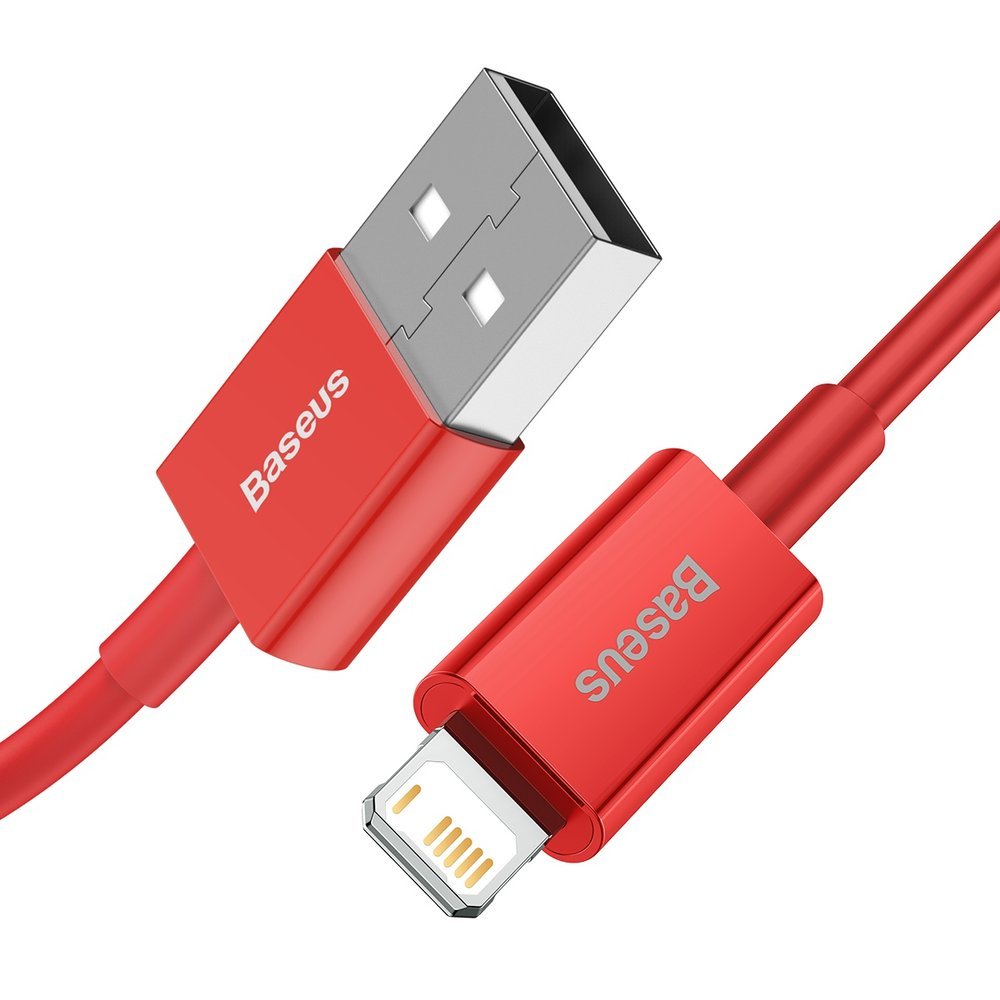 Καλώδιο δεδομένων και φόρτισης USB-A - Lightning Baseus Superior Series, 20W, 1m, κόκκινο CALYS-A09