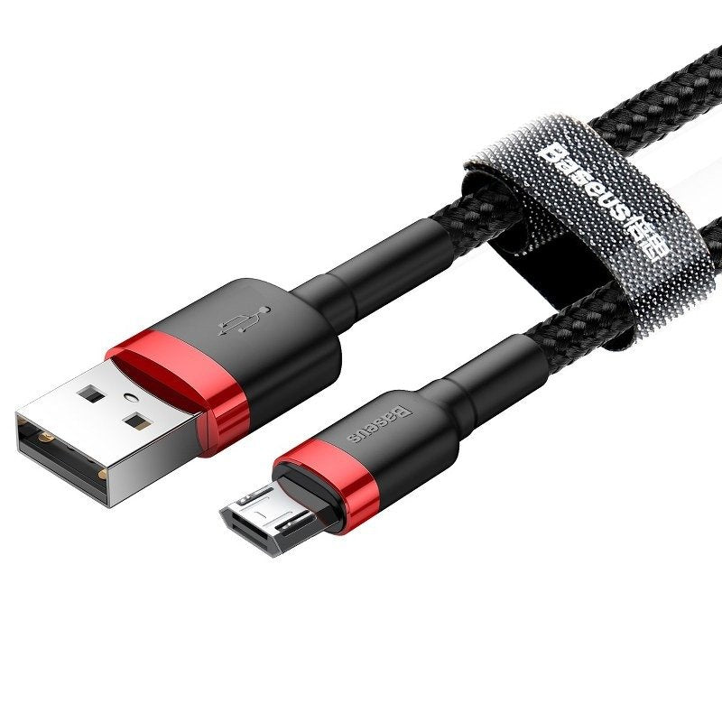 Καλώδιο δεδομένων και φόρτισης USB-A - microUSB Baseus Cafule, 18W, 3m, κόκκινο CAMKLF-H91