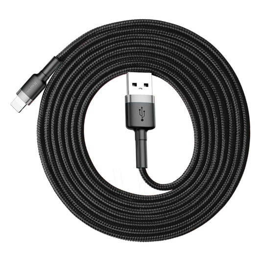 Καλώδιο δεδομένων και φόρτισης USB-A - Lightning Baseus Cafule, 18W, 1.5m, γκρι CALKLF-CG1