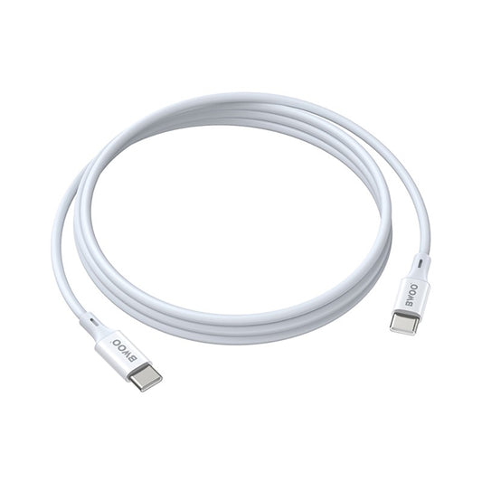 Καλώδιο Δεδομένων και Φόρτισης USB-C - USB-C BWOO X282, 60W, 1m, Λευκό