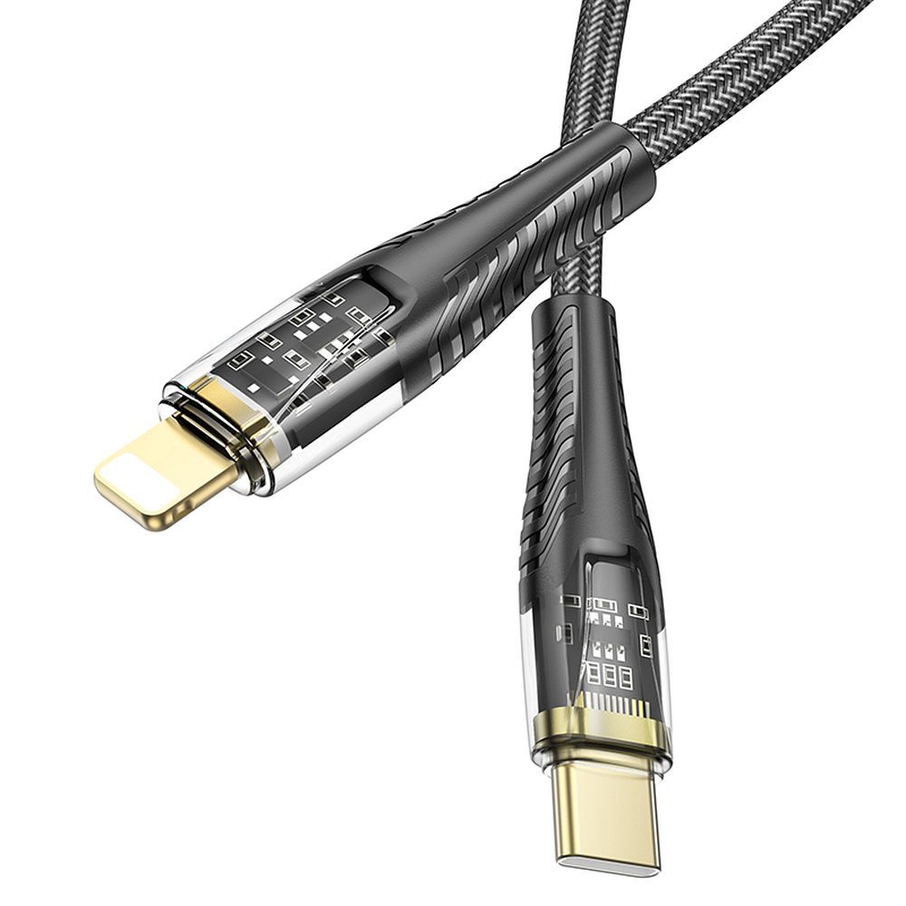 Καλώδιο Δεδομένων και Φόρτισης USB-C - Lightning HOCO U121, 27W, 1.2m, Μαύρο