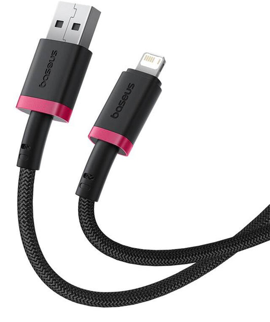 Καλώδιο Δεδομένων και Φόρτισης USB-A - Lightning Baseus Dura Series, 18W, 1m, Κόκκινο P10377801U01-01