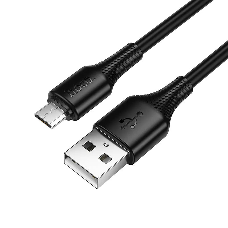 Καλώδιο Δεδομένων και Φόρτισης USB-A - microUSB HOCO X120, 18W, 1m, Μαύρο