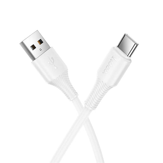 Καλώδιο Δεδομένων και Φόρτισης USB-A - USB-C HOCO X120, 60W, 1m, Λευκό