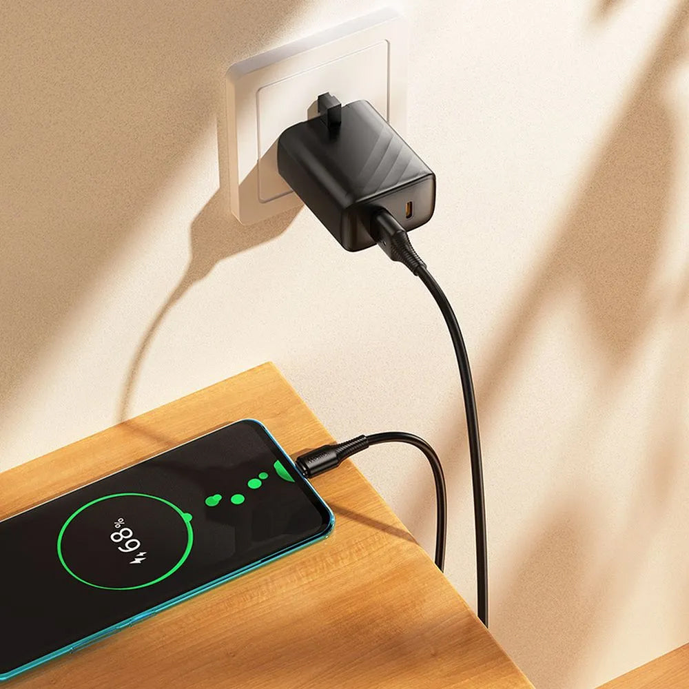 Καλώδιο Δεδομένων και Φόρτισης USB-A - USB-C HOCO X120, 60W, 1m, Μαύρο