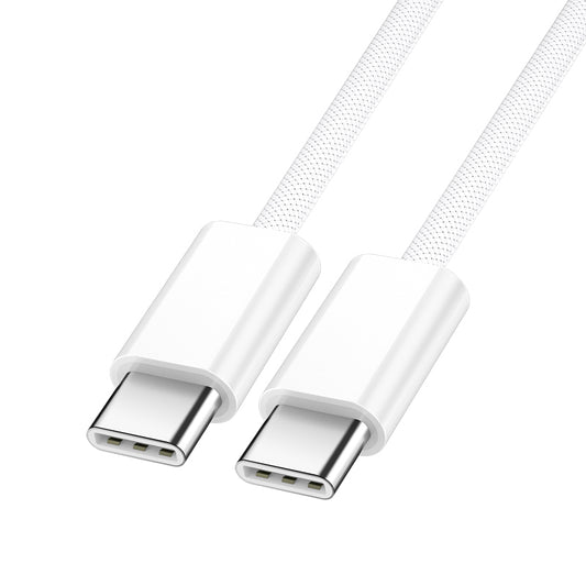 Καλώδιο Δεδομένων και Φόρτισης USB-C - USB-C BWOO BO-X284, 60W, 2m, Λευκό