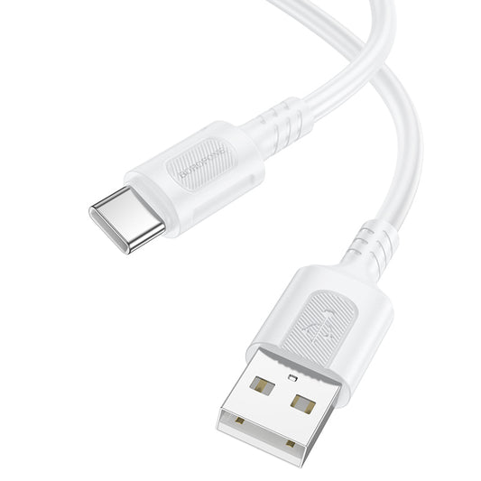 Καλώδιο Δεδομένων και Φόρτισης USB-A - USB-C Borofone BX111 Feliz, 20W, 1m, Λευκό