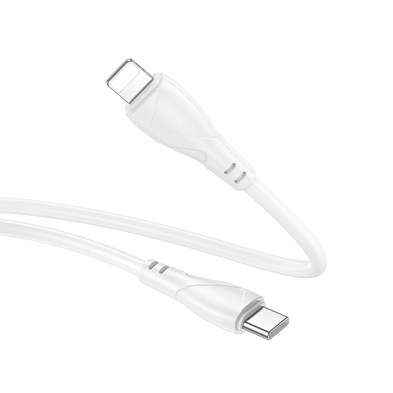 Καλώδιο Δεδομένων και Φόρτισης USB-C - Lightning Borofone BX121 Energy, 27W, 1m, Λευκό
