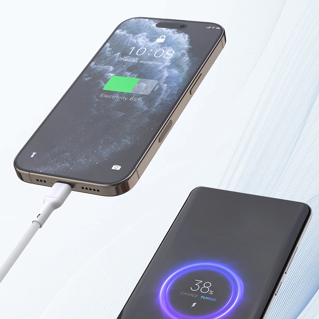 Καλώδιο Δεδομένων και Φόρτισης USB-C - USB-C Dudao L9C Max, 240W, 2m, Λευκό