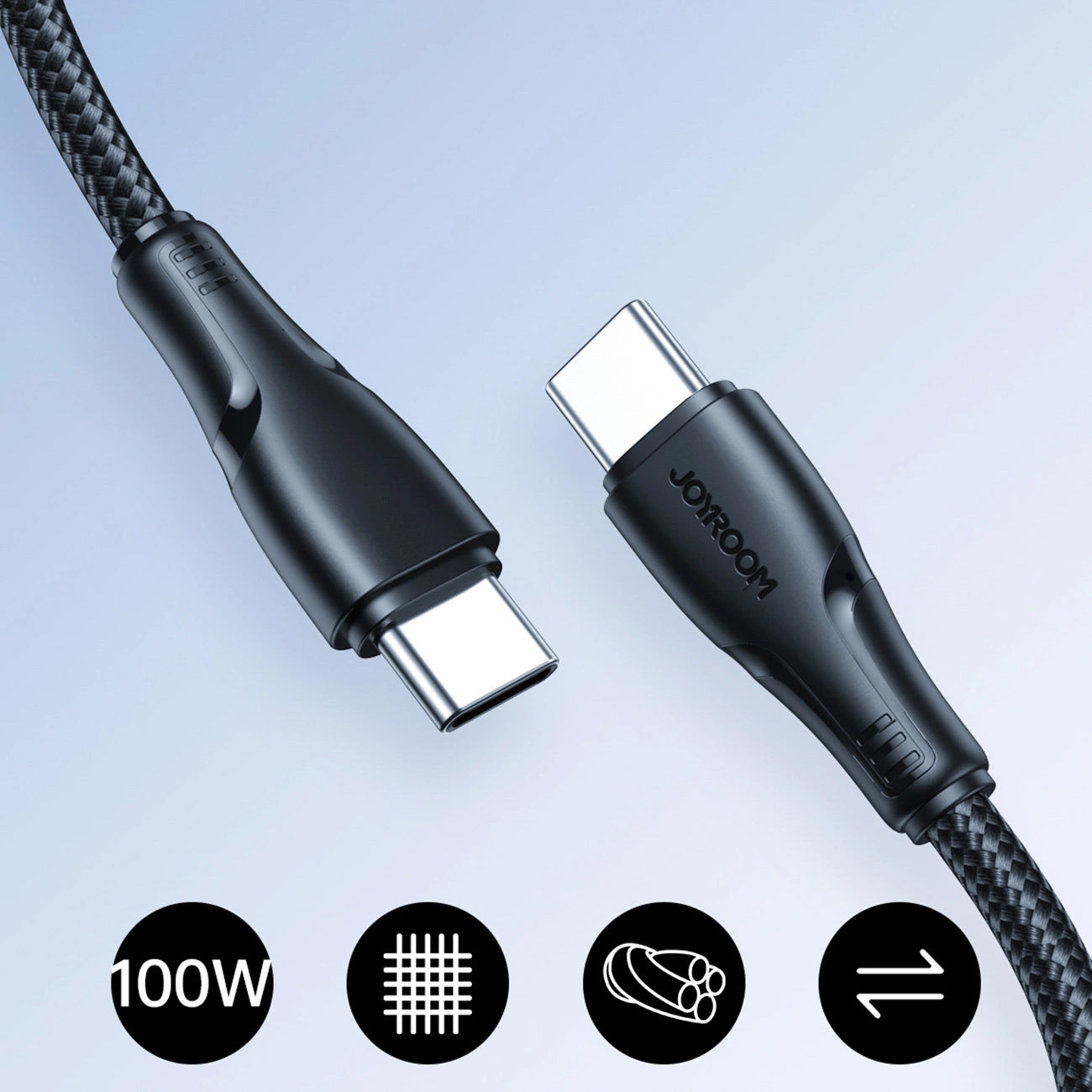 Καλώδιο Δεδομένων και Φόρτισης USB-C - USB-C Joyroom S-A11, 60W, 0.25m, Μαύρο