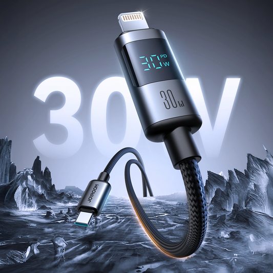 Καλώδιο Δεδομένων και Φόρτισης USB-C - Lightning Joyroom S-A16 Pro Prism Display, 30W, 1.2m, Μαύρο