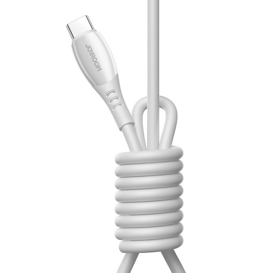 Καλώδιο Δεδομένων και Φόρτισης USB-C - USB-C Joyroom S-A59 Vibrant, 60W, 1.2m, Λευκό