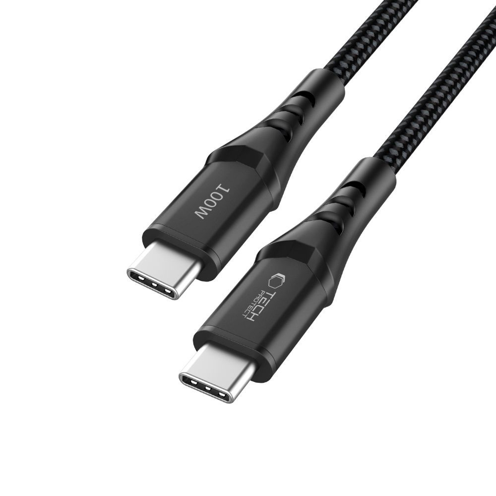 Καλώδιο Δεδομένων και Φόρτισης USB-C - USB-C Tech-Protect UB11T Ultraboost, 100W, 2m, Μαύρο